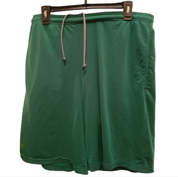 Under Armor  Mens Loose Heat Gear Shorts Basketball Shorts UA Green Size Small - Picture 1 of 6